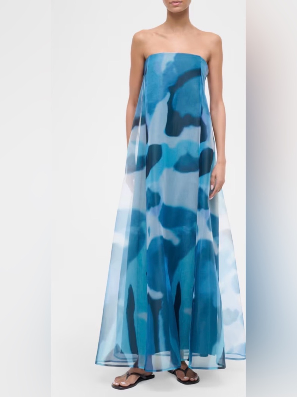 STAUD Allyson  Strapless Maxi Dress